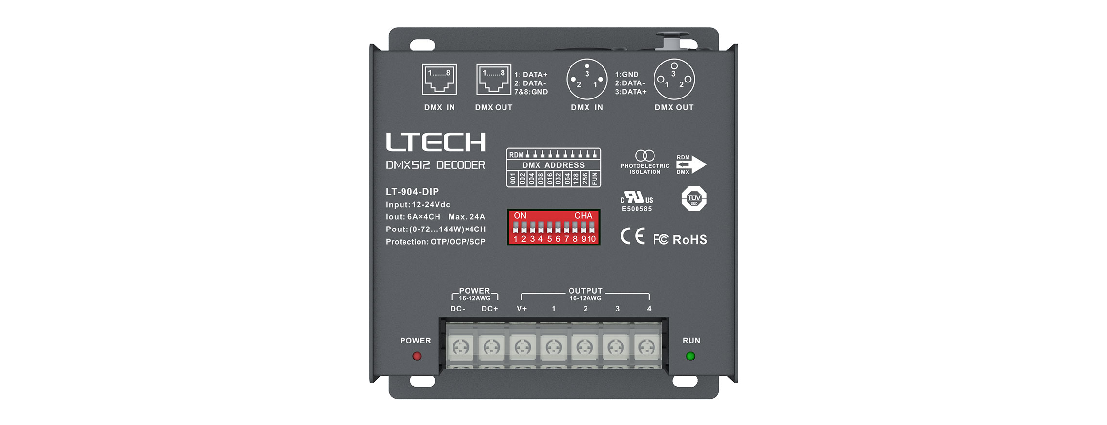 DMX解码驱动器 LT-904-DIP